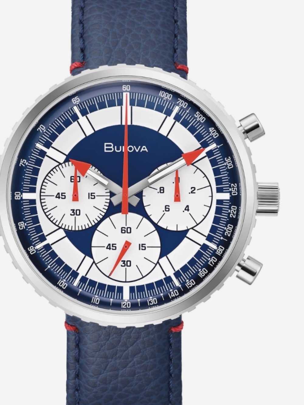 Bulova 96A283 Chronograph with Blue Leather Strap
